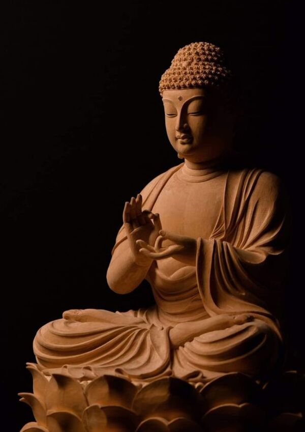 Đức Phật A Di Đà M1656 - Tranh sơn dầu phong thủy đẹp