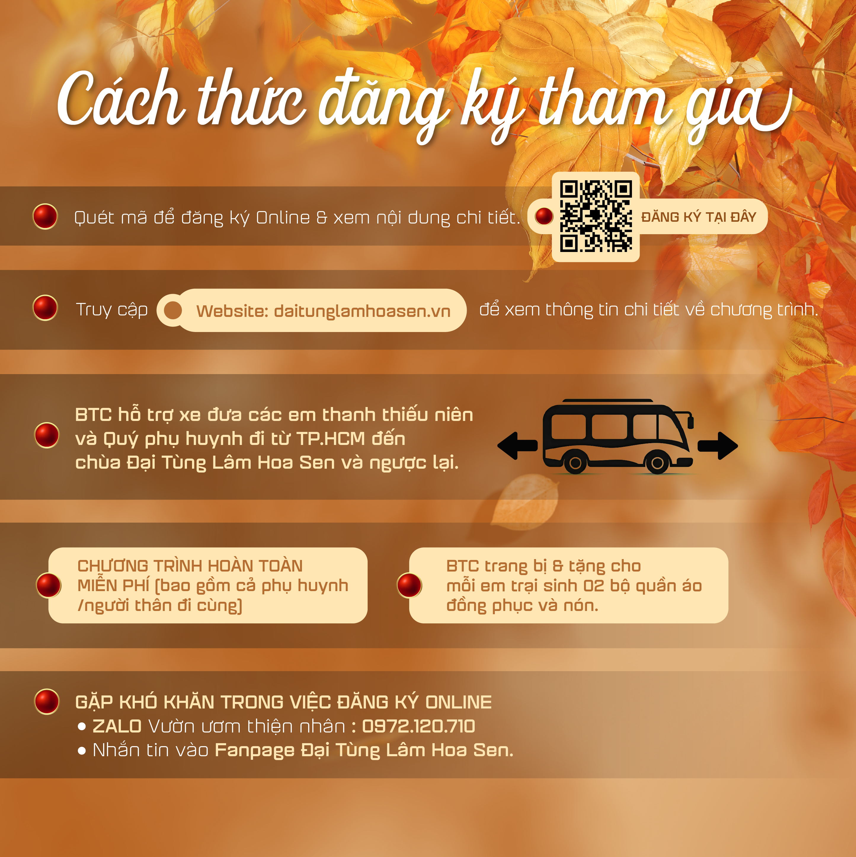 Cách thức đăng ký tham gia Hội trại mùa thu 2025