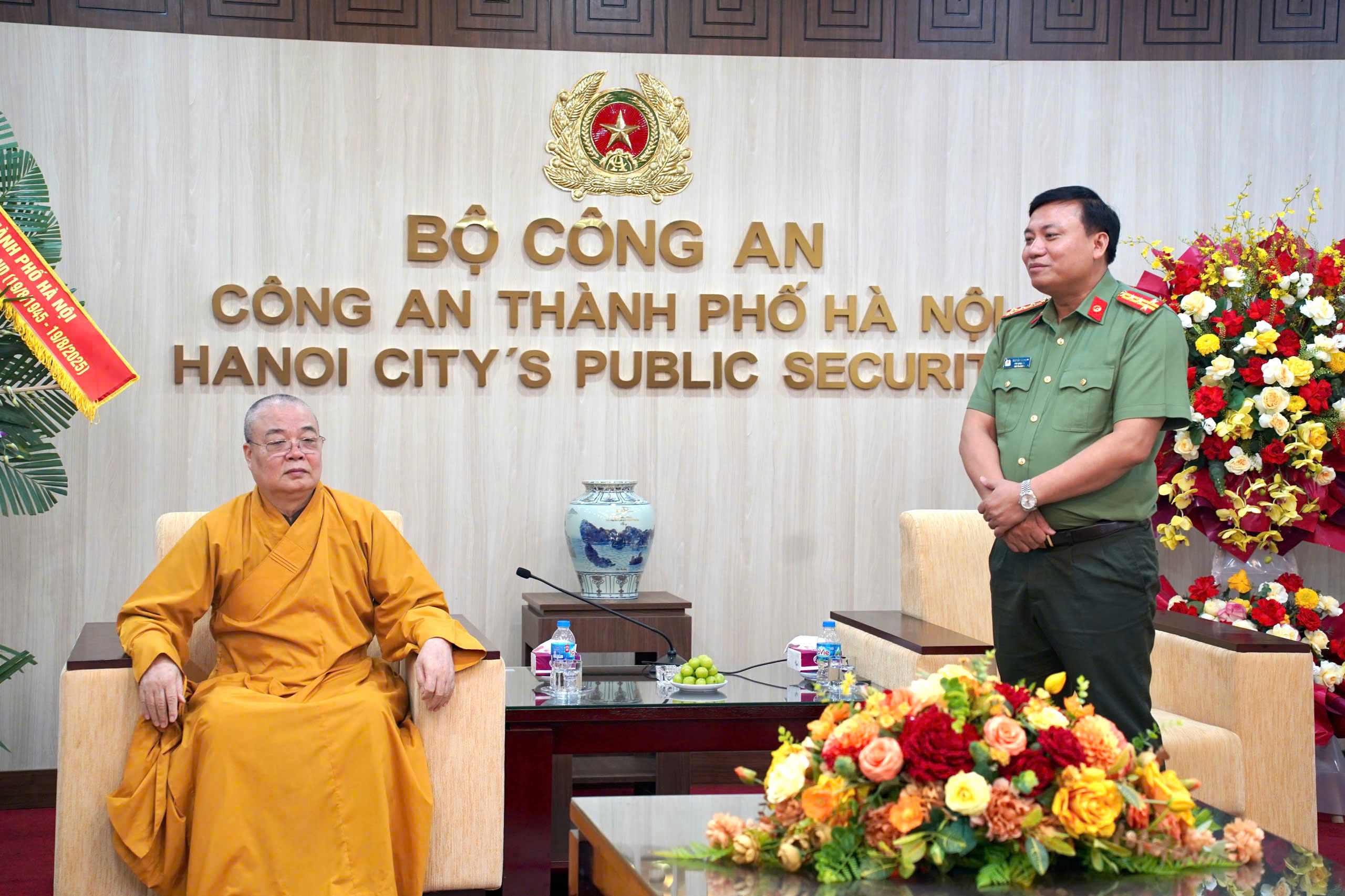 Đại tá Nguyễn Tiến Đạt - Phó Giám đốc Công an TP Hà Nội cũng bày tỏ sự trân trọng và ghi nhận những đóng góp của GHPGVN