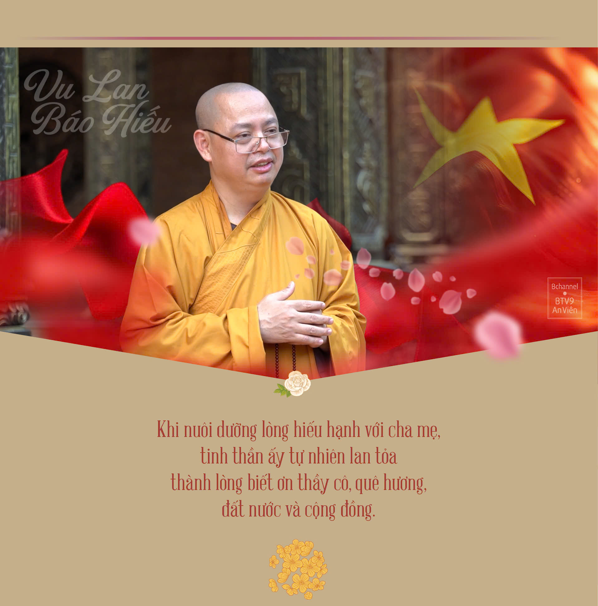 Thượng tọa Thích Thanh Phương: Khi nuôi dưỡng lòng hiếu hạnh với cha mẹ, tinh thần ấy tự nhiên lan tỏa thành lòng biết ơn