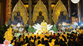 Trang nghiêm lễ cầu nguyện an lành tại chùa Tam Chúc