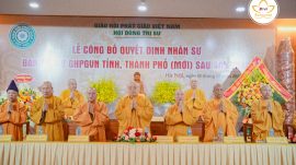 Công bố lãnh đạo chủ chốt Ban Trị sự GHPGVN các tỉnh, thành phố mới khu vực phía Bắc